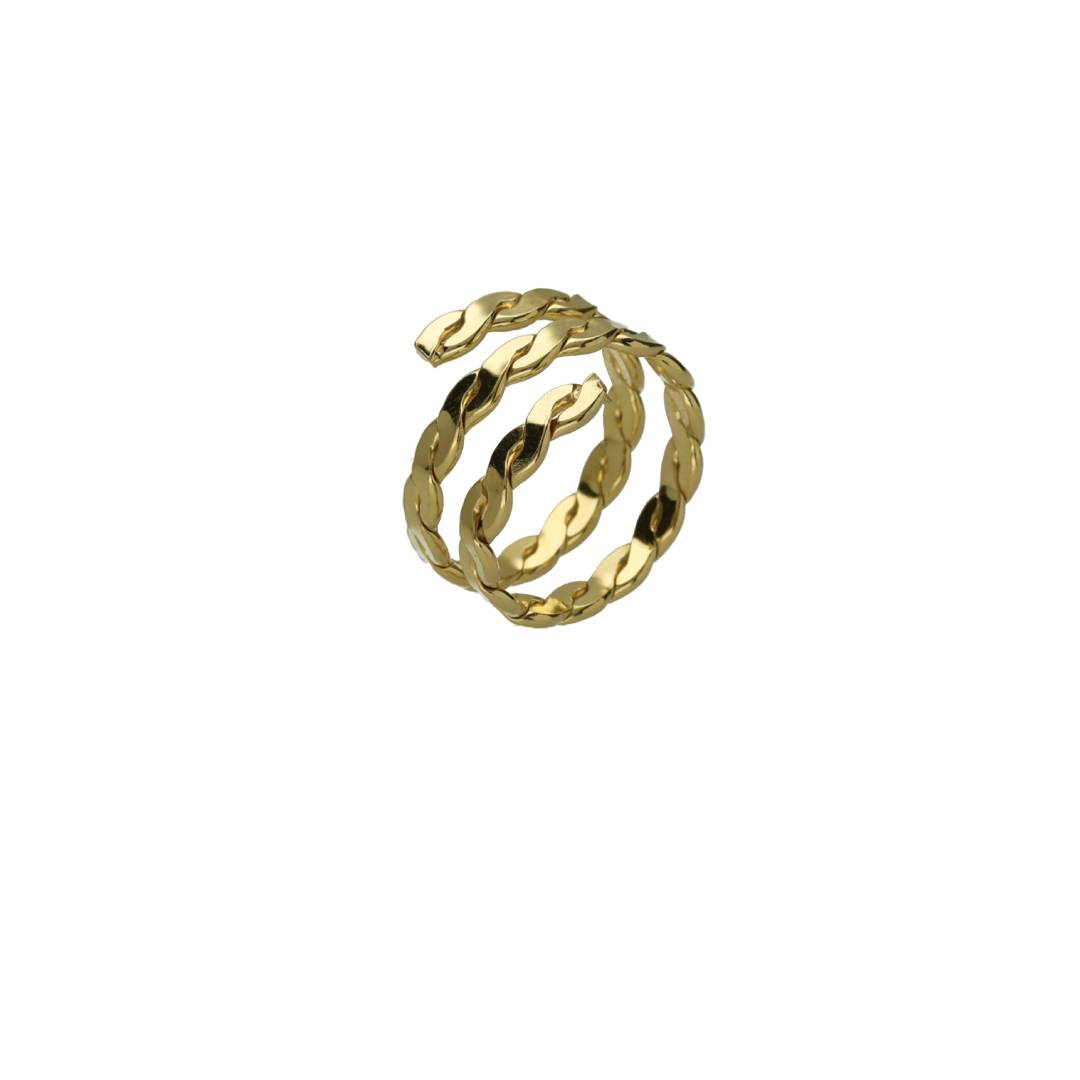 VICTORIA CRUZ gold - plated ring