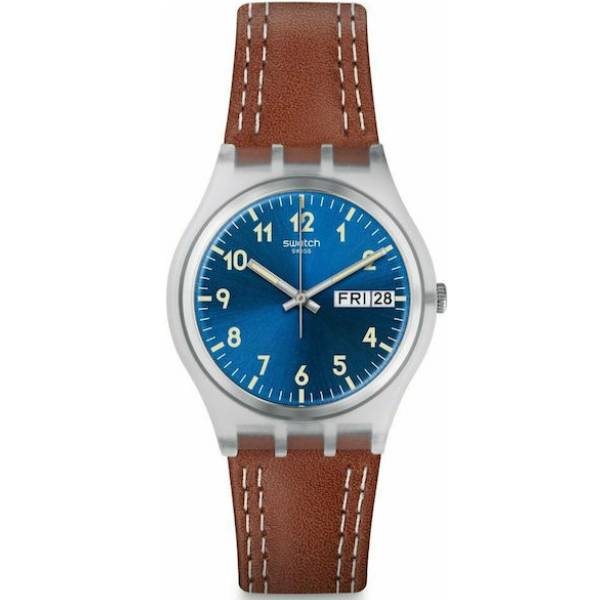 Ρολόι Swatch GE709 Windy Dune Καφέ