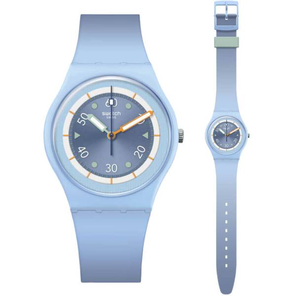 Unisex ρολόι Swatch SO31L100 με μπλε λουράκι SO31L100