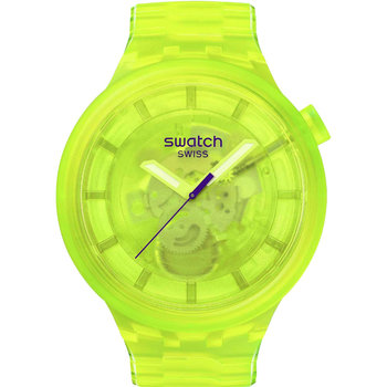 Unisex ρολόι Swatch SB05J103 με κίτρινο λουράκι SB05J103