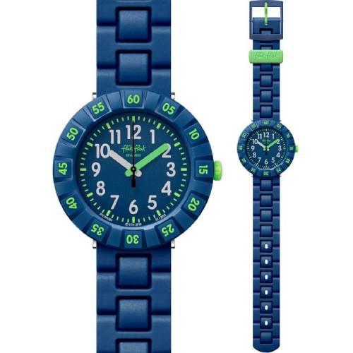 Flik Flak Solo Dark Blue Plastic Strap ZFCSP086