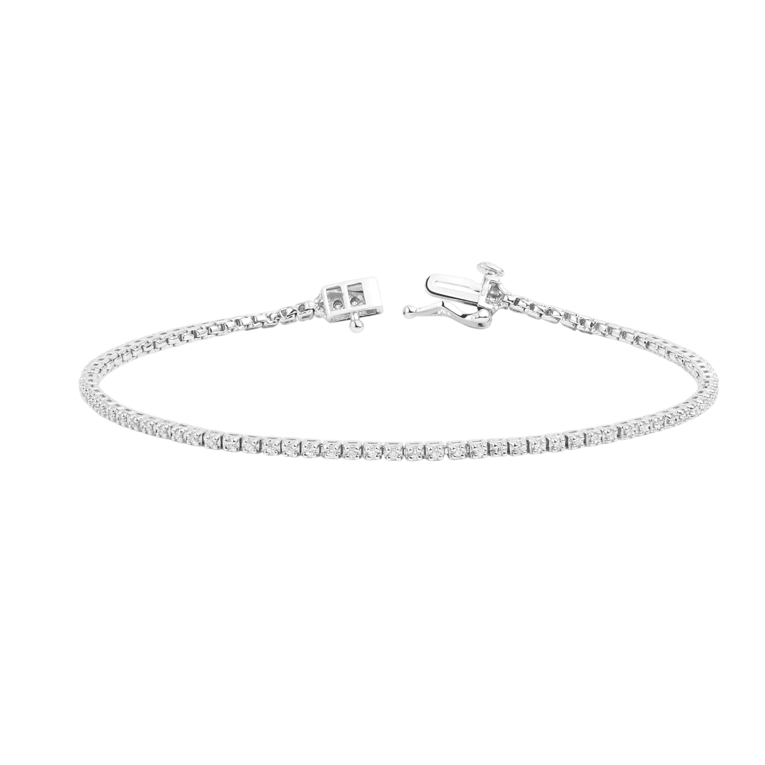 Βραχιόλι με Διαμάντια 0.50ct από λευκόχρυσο 18Κ BRD04