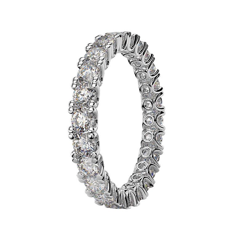 Δαχτυλίδι ολόβερο με διαμάντια 1.85CT από λευκόχρυσο 18K ET03