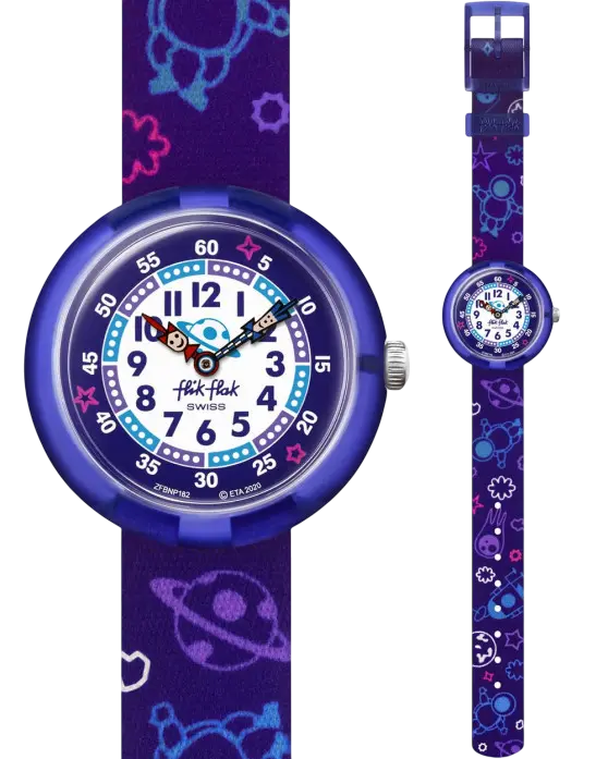 FLIK FLAK Plan It Purple Fabric Strap ZFBNP182
