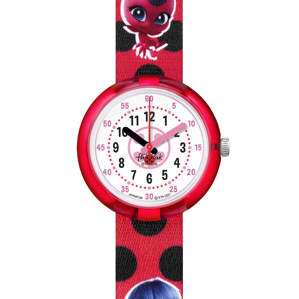 FLIK FLAK Miraculous Ladybug Red Fabric Strap ZFPNP106