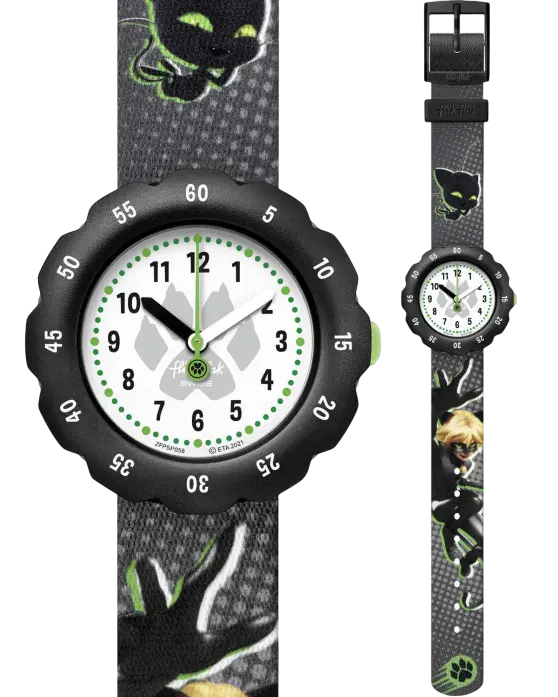 Flik Flak Miraculous Cat Noir Multicolor Plastic Strap ZFPSP058