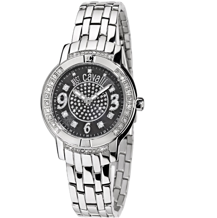 Γυναικείο ρολόι Just Cavalli Crystal Lady με μπρασελέ και μαύρο καντράν R7253161525