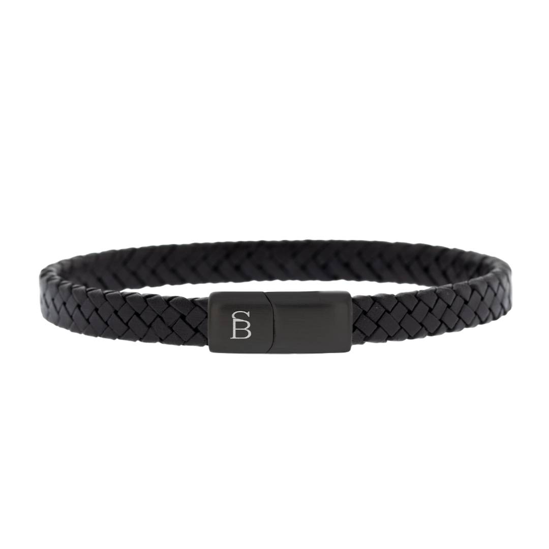 Ανδρικό δερμάτινο βραχιόλι Steel & Barnett