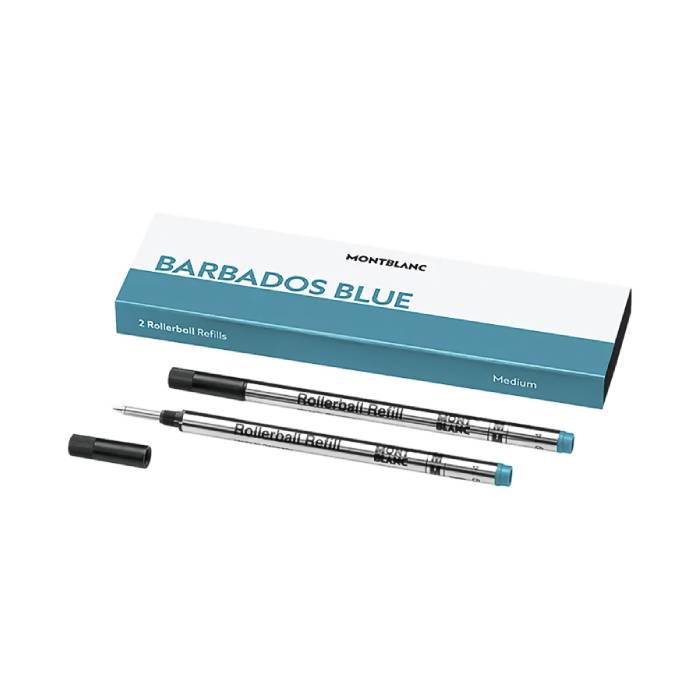 Montblanc 2 Ανταλλακτικά για Rollerbal (Μ) Medium, Barbados blue 128237