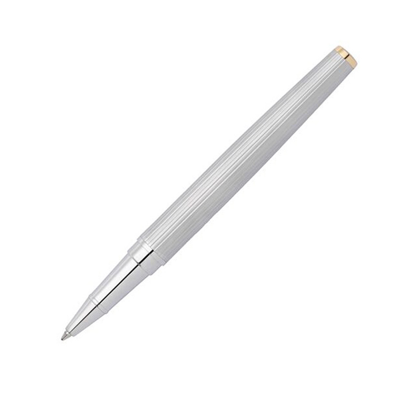 HUGO BOSS Rollerball Pen Gear Pinstripe Silver HSV2855B