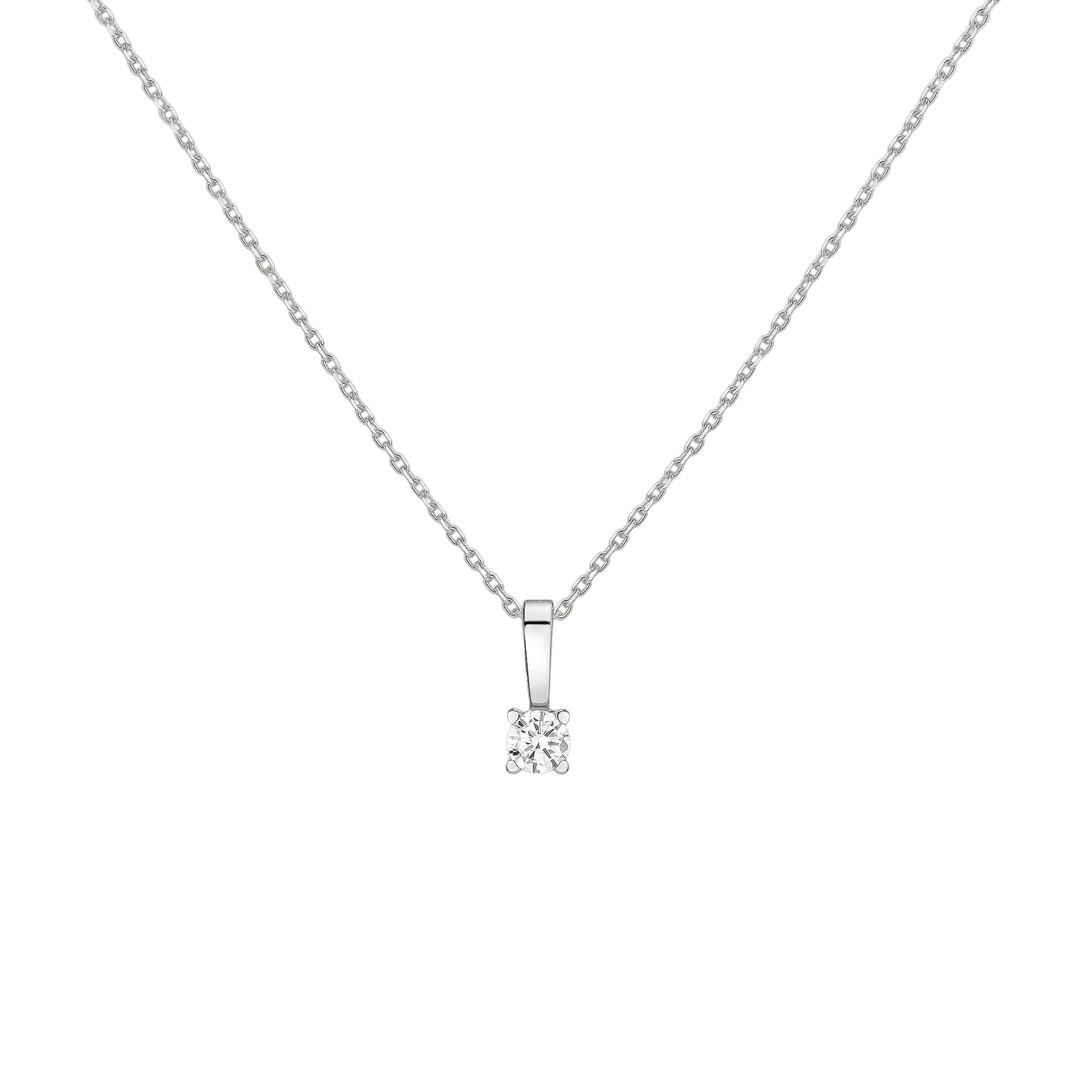Μενταγιόν με Διαμάντια 0.50ct από λευκόχρυσο 18Κ WLP018