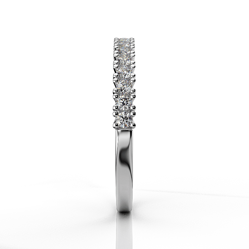 Δαχτυλίδι μισόβερο σειρέ με διαμάντια 0.37CT από λευκόχρυσο 18K ETH05