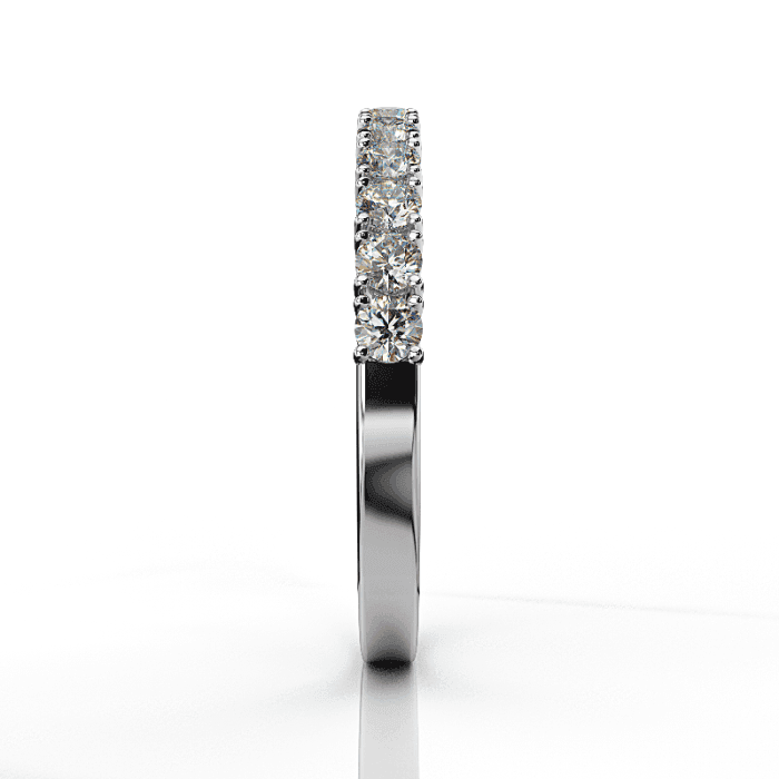 Δαχτυλίδι μισόβερο σειρέ με διαμάντια 0.54CT από λευκόχρυσο 18K ETH09