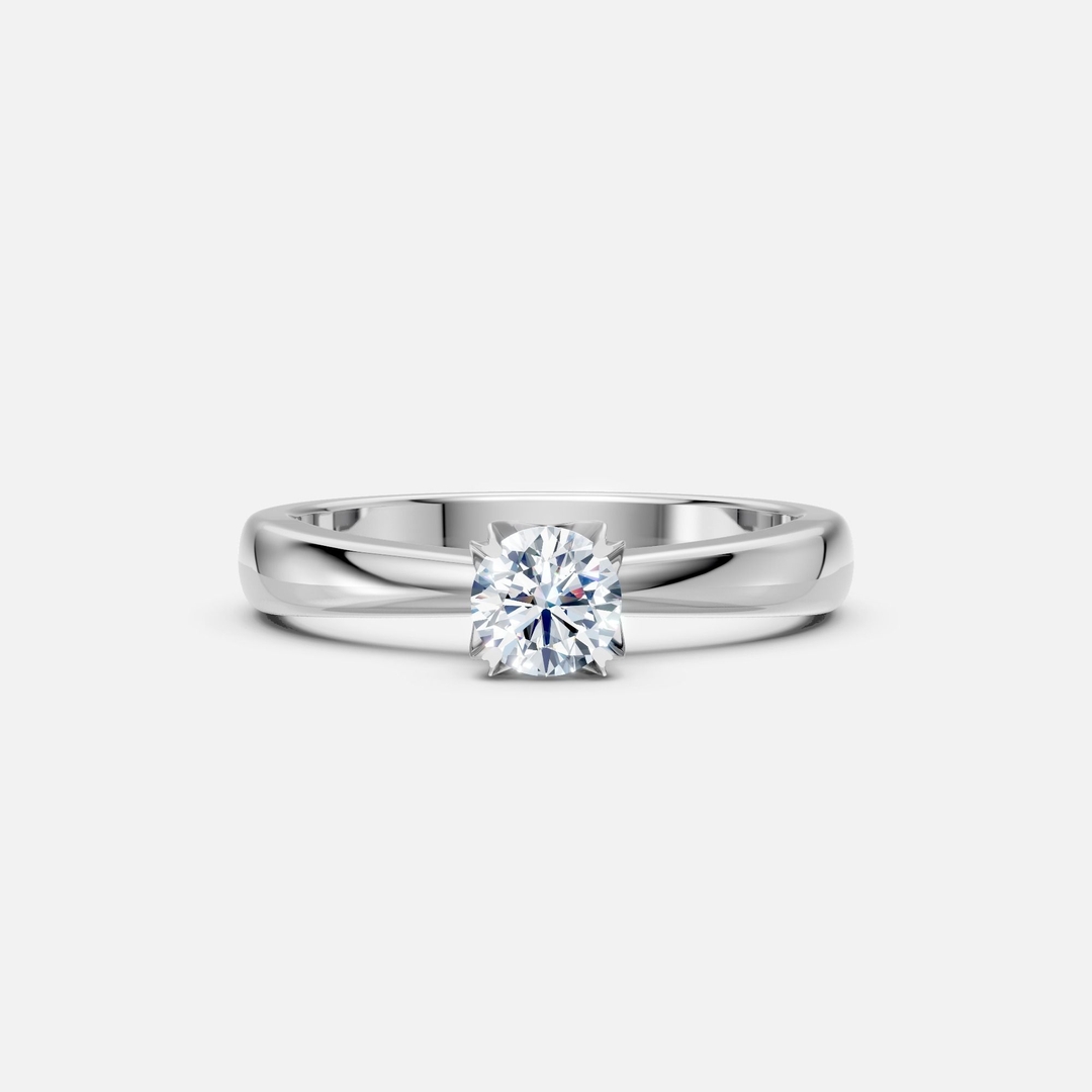 Δαχτυλίδι Μονόπετρο με διαμάντι 0.90CT από λευκόχρυσο 18Κ ENG02