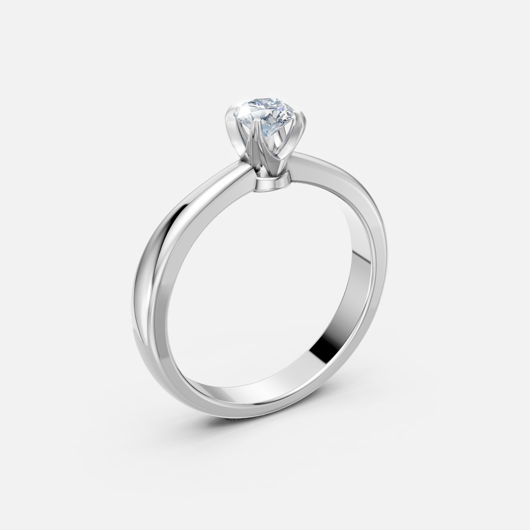 Δαχτυλίδι Μονόπετρο με διαμάντι 0.70CT από λευκόχρυσο 18Κ ENG02