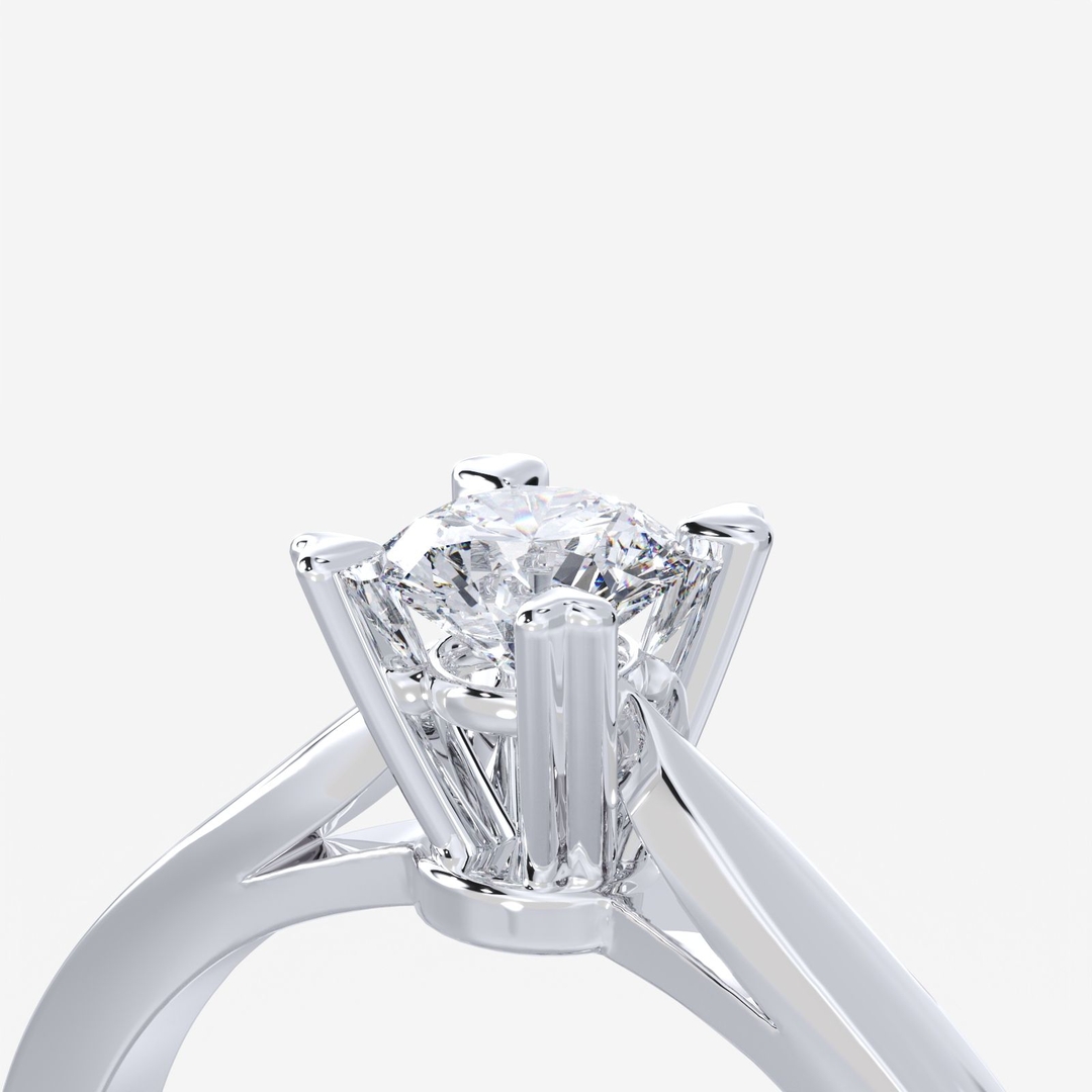 Δαχτυλίδι Μονόπετρο με διαμάντι 0.18CT από λευκόχρυσο 18Κ LR402