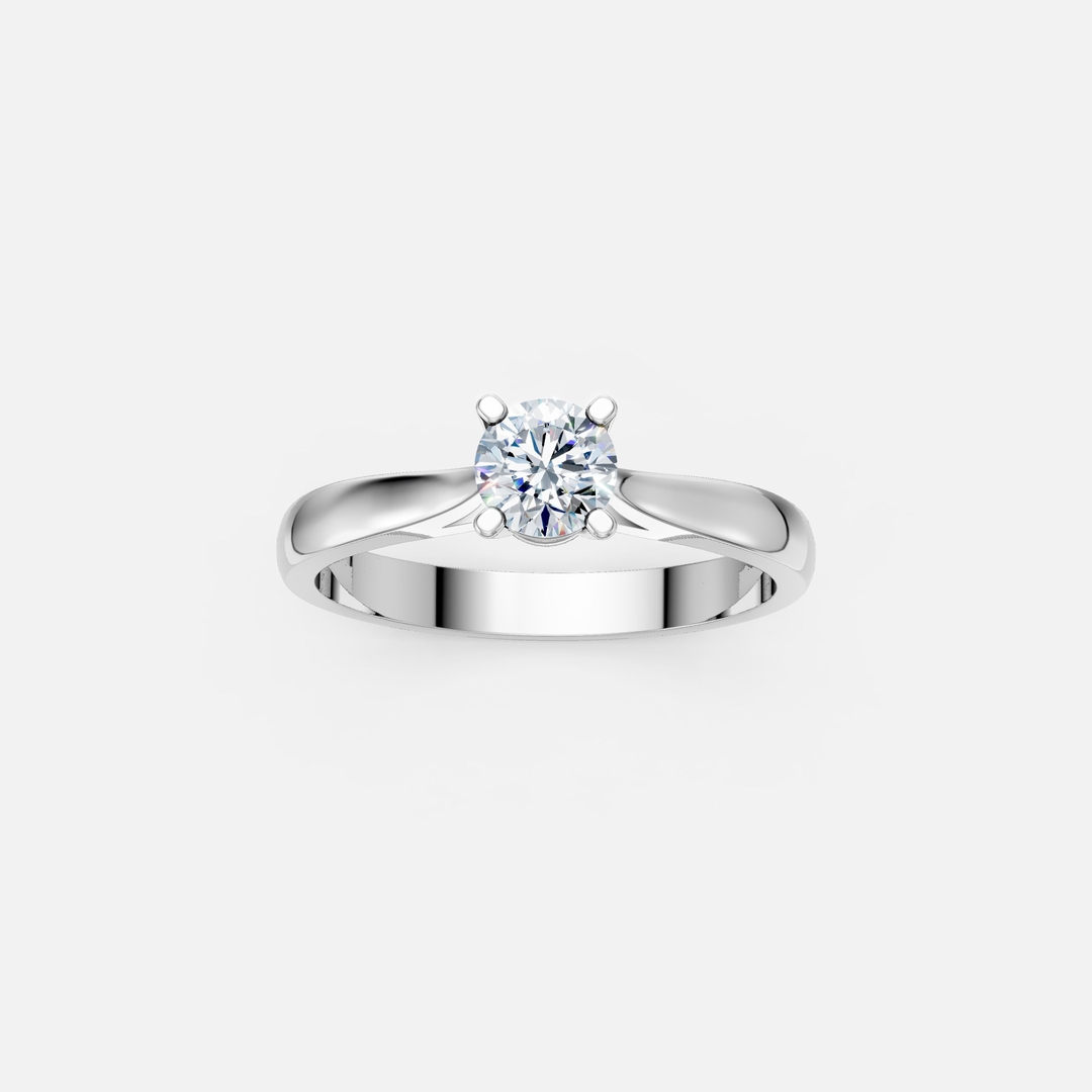 Δαχτυλίδι Μονόπετρο με διαμάντι 0.35CT από λευκόχρυσο 18Κ CA01