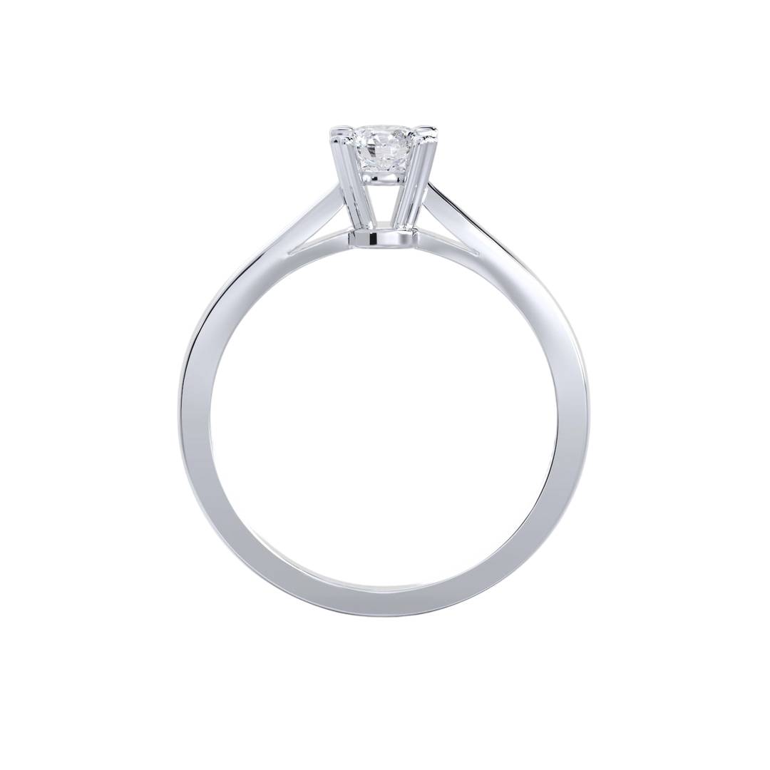 Δαχτυλίδι Μονόπετρο με διαμάντι 0.18CT από λευκόχρυσο 18Κ LR402