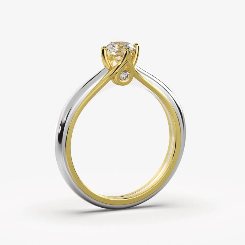 Amelia Μονόπετρο Δαχτυλίδι με διαμάντι 0.40ct LR495