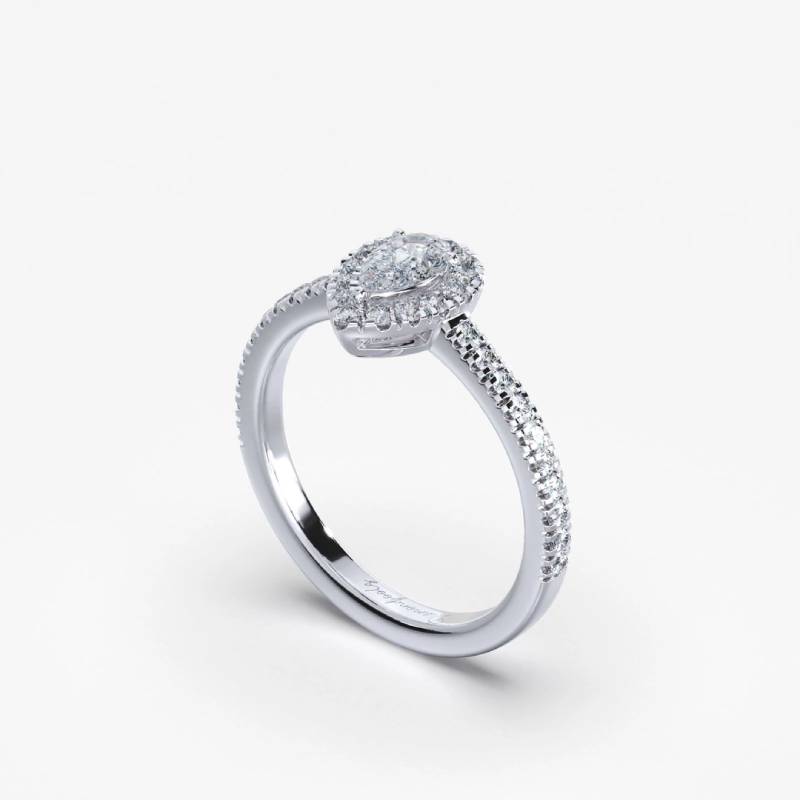Cassie Μονόπετρο Δαχτυλίδι με διαμάντι 0.39ct ENG142