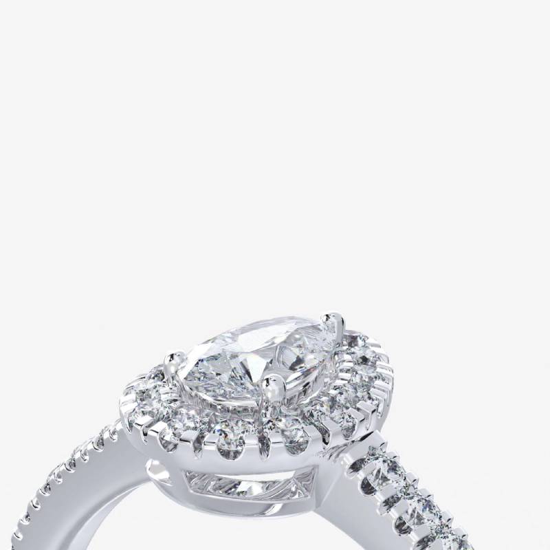 Cassie Μονόπετρο Δαχτυλίδι με διαμάντι 0.39ct ENG142