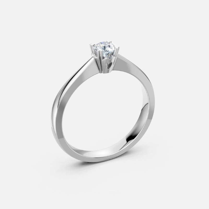 Gina Μονόπετρο Δαχτυλίδι με διαμάντι 0.22ct ENG073
