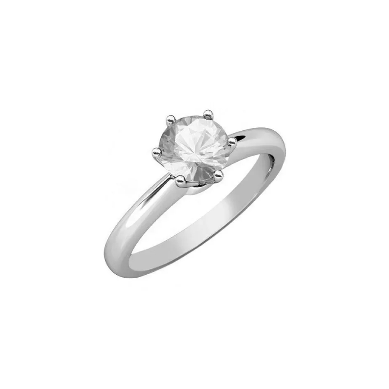 Δαχτυλίδι Brizzling από επιπλατινωμένο ασήμι 925 & διαμάντι Μοϊσανίτη BMR004-16