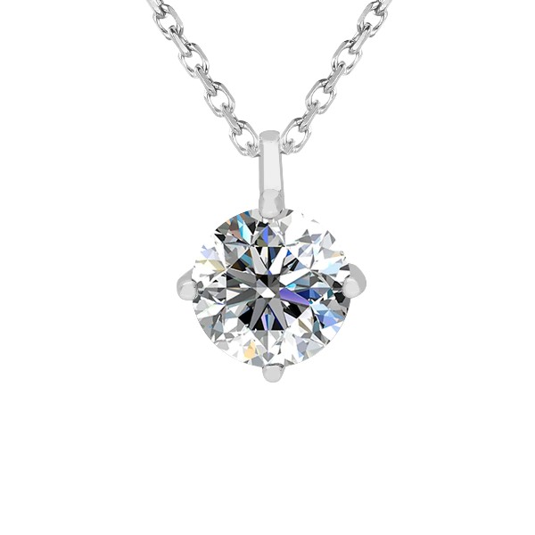 Κολιέ Brizzling από επιπλατινωμένο ασήμι 925 & διαμάντι Μοϊσανίτη BMP2078