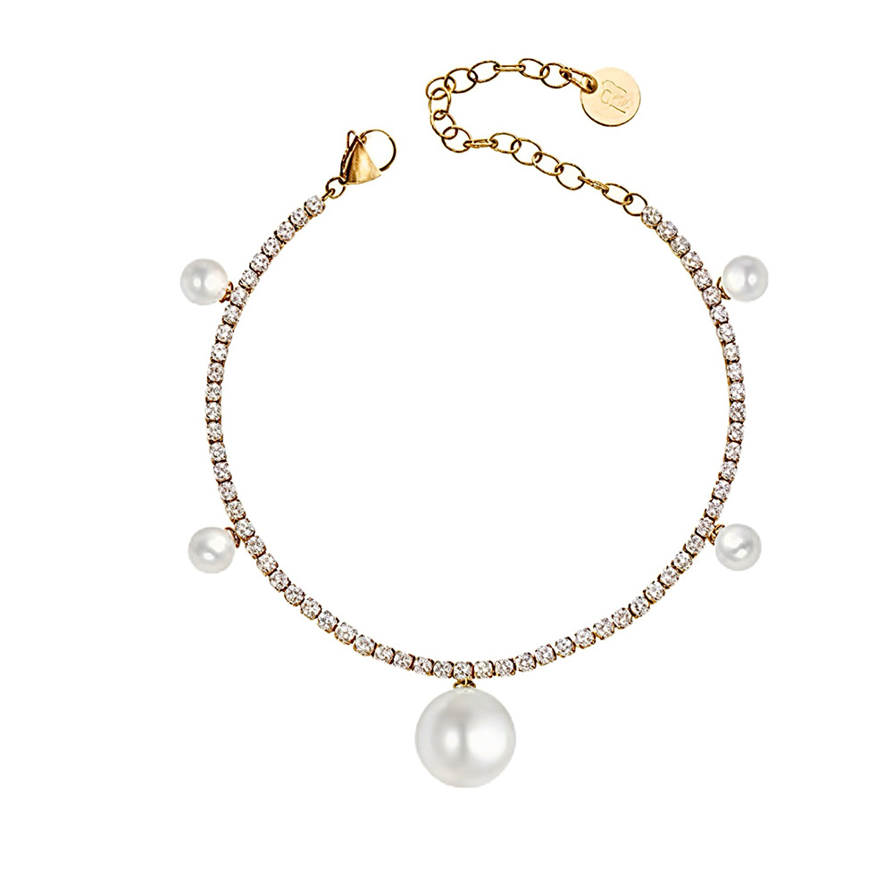 Βραχιόλι Liu Jo από επιχρυσωμένο ατσάλι και πέρλες LJ3022