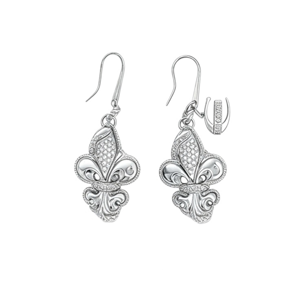 Σκουλαρίκια Just Cavalli από ανοξείδωτο ατσάλι με ζιργκόν CS110