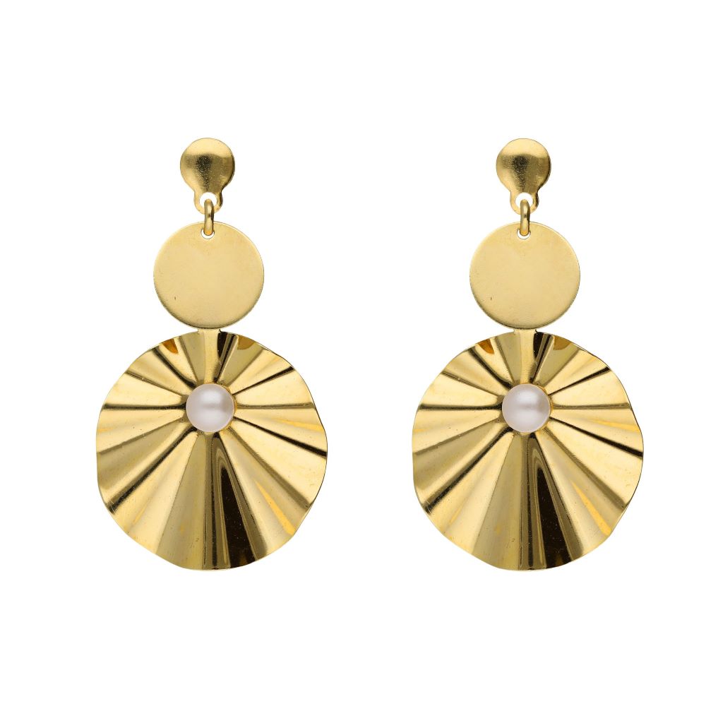 Σκουλαρίκια Victoria Cruz από επιχρυσωμένο ασήμι 925° A5454-00DT