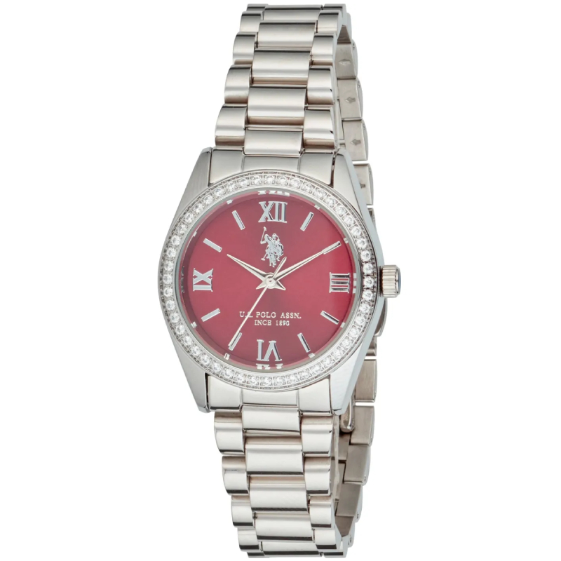 Γυναικείο Ρολόι U.S. Polo από ανοξείδωτο ατσάλι με ζιργκόν USP8461BU