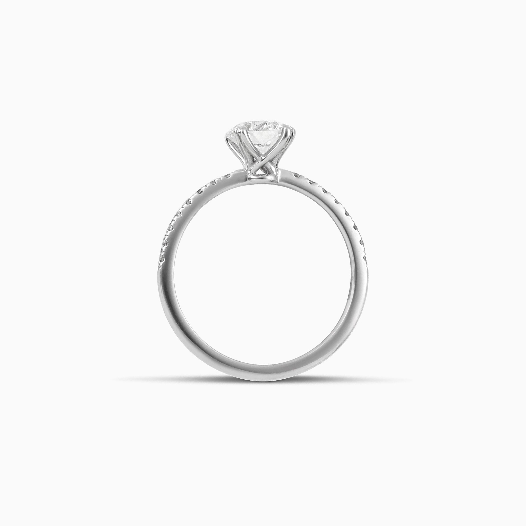 Δαχτυλίδι μονόπετρο με Lab-grown διαμάντι 1.09ct από λευκόχρυσο Κ18 LGR017