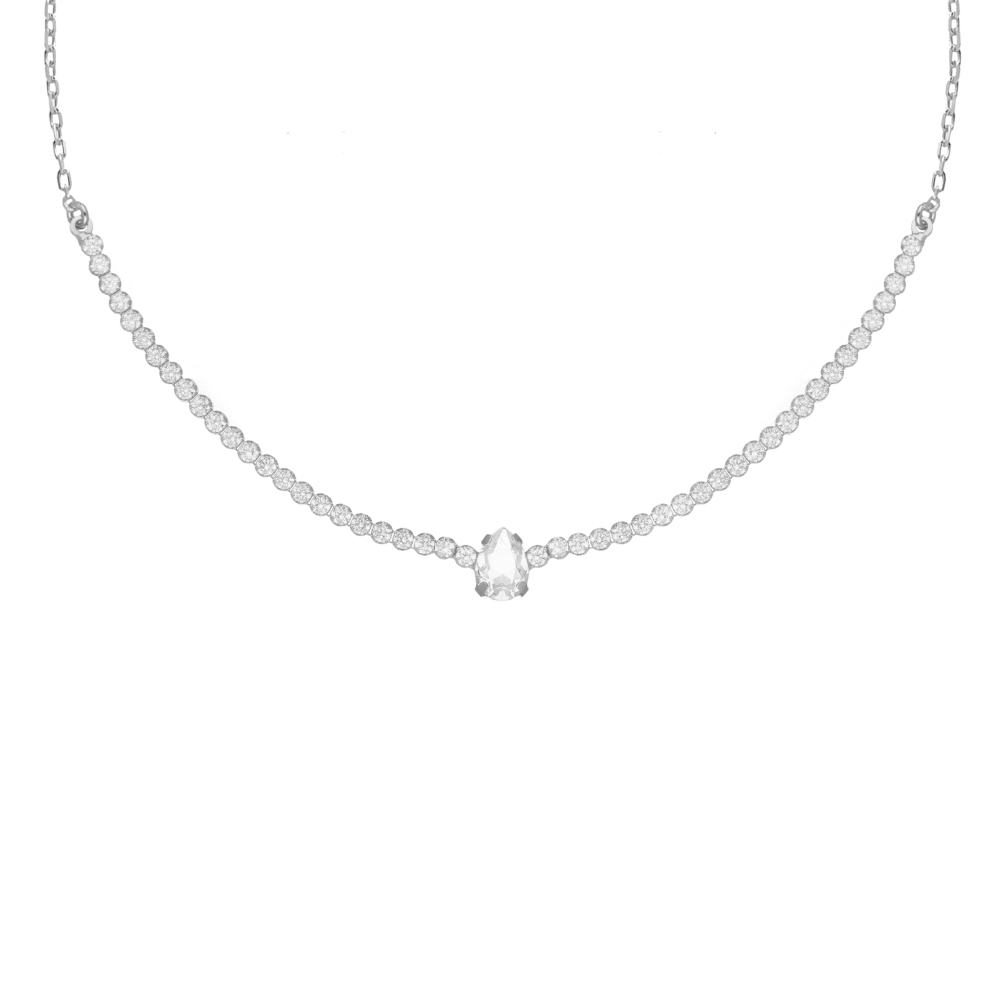 Κολιέ Victoria Cruz από ασήμι 925 με ζιργκόν A4359-07HG