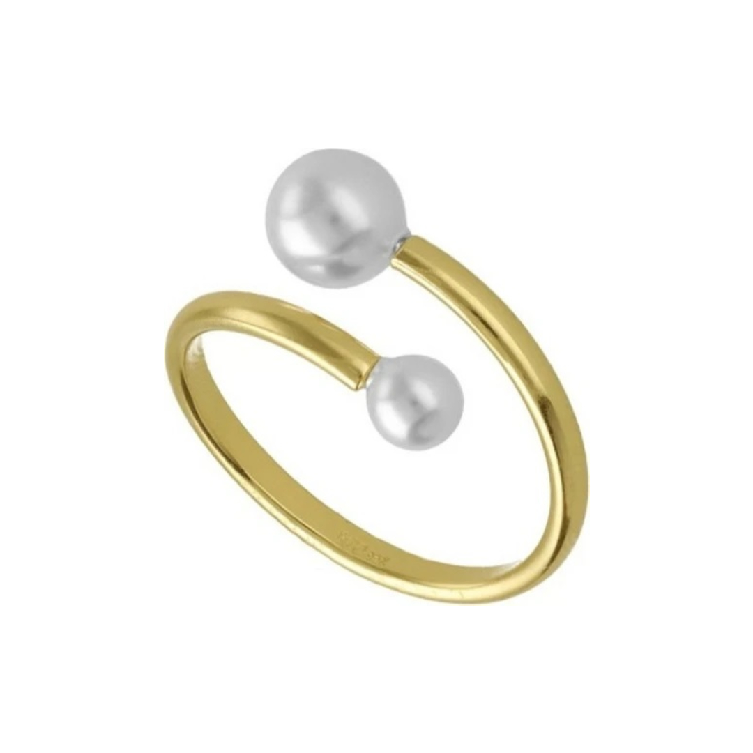 Δαχτυλίδι Victoria Cruz από επιχρυσωμένο ασήμι 925° A4533-00DA