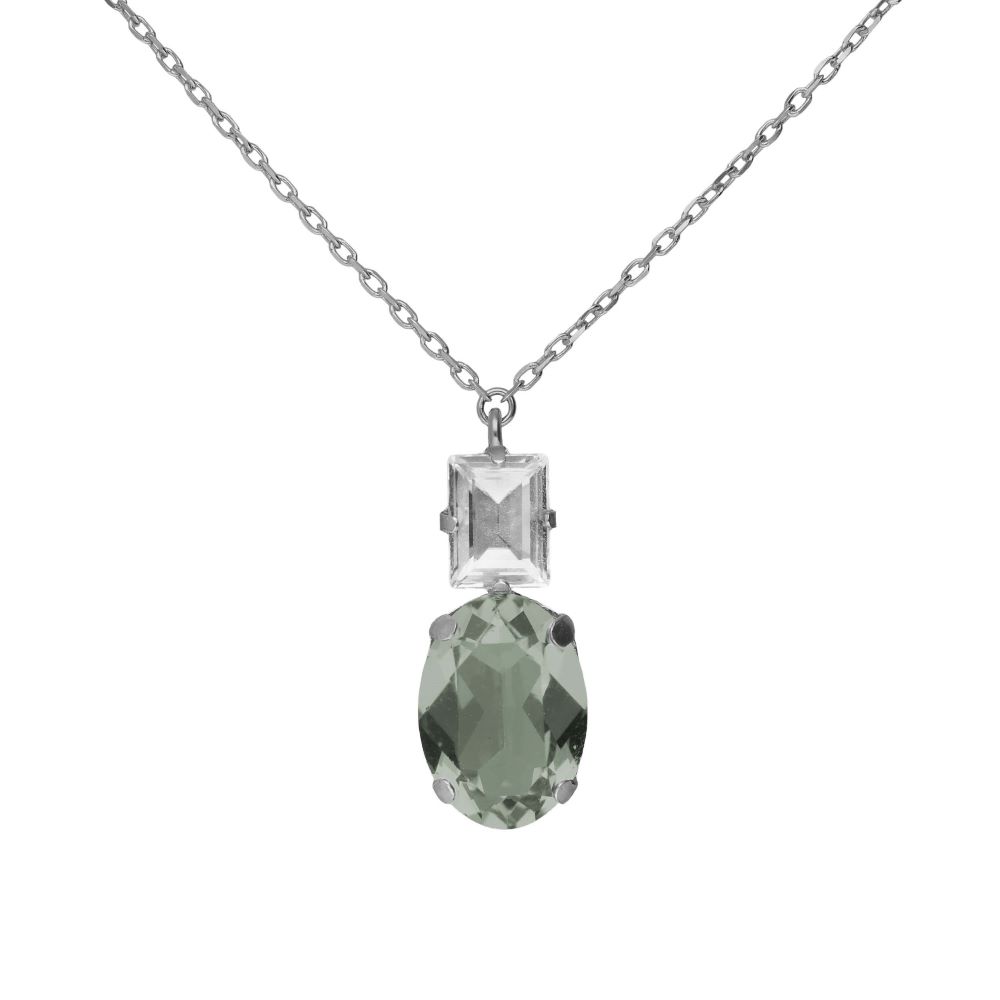 Κολιέ Victoria Cruz από ασήμι 925° με ζιργκόν A5487-52HG