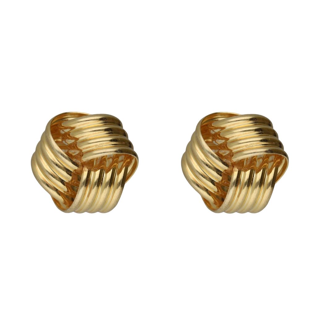 Σκουλαρίκια Victoria Cruz από επιχρυσωμένο ασήμι 925° A5513-DT