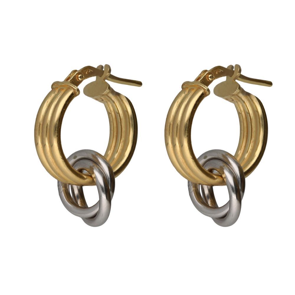 Σκουλαρίκια Victoria Cruz από επιχρυσωμένο ασήμι 925° A5520-BT