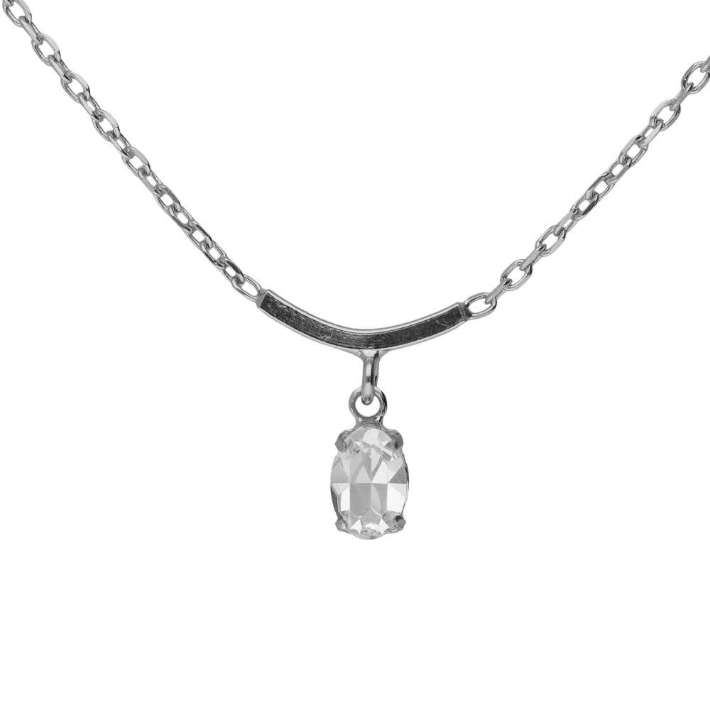 Κολιέ Victoria Cruz από ασήμι 925° με Swarovski πέτρες A5527-07HG