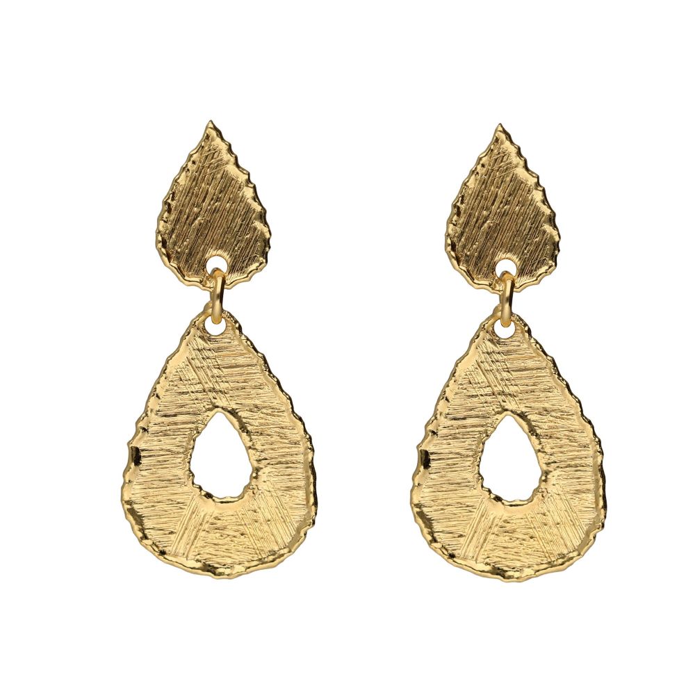 Σκουλαρίκια Victoria Cruz από επιχρυσωμένο ασήμι 925° A5583-DT