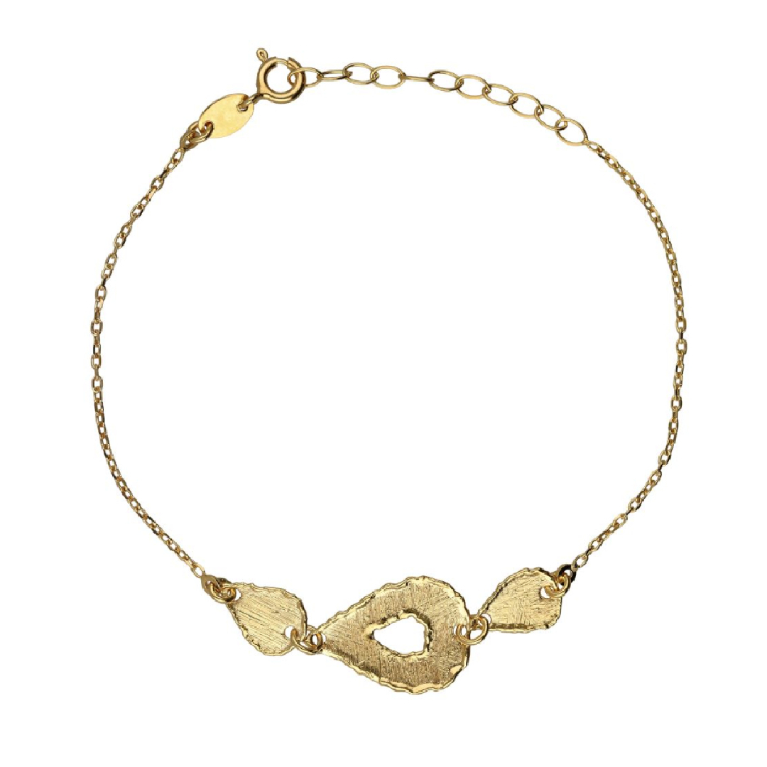 Βραχιόλι Victoria Cruz από επιχρυσωμένο ασήμι 925° A5589-DP