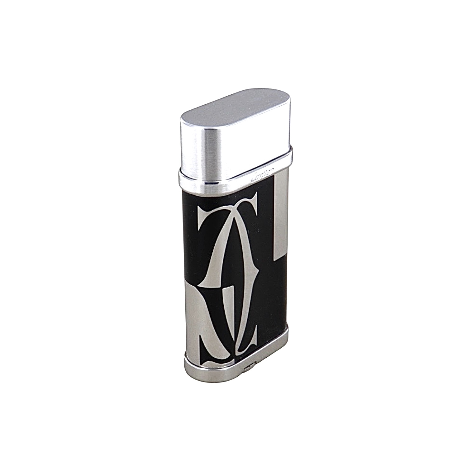 Αναπτήρας Cartier Line 2 Palladum Black Laquer Roman Numerals Limited ED
