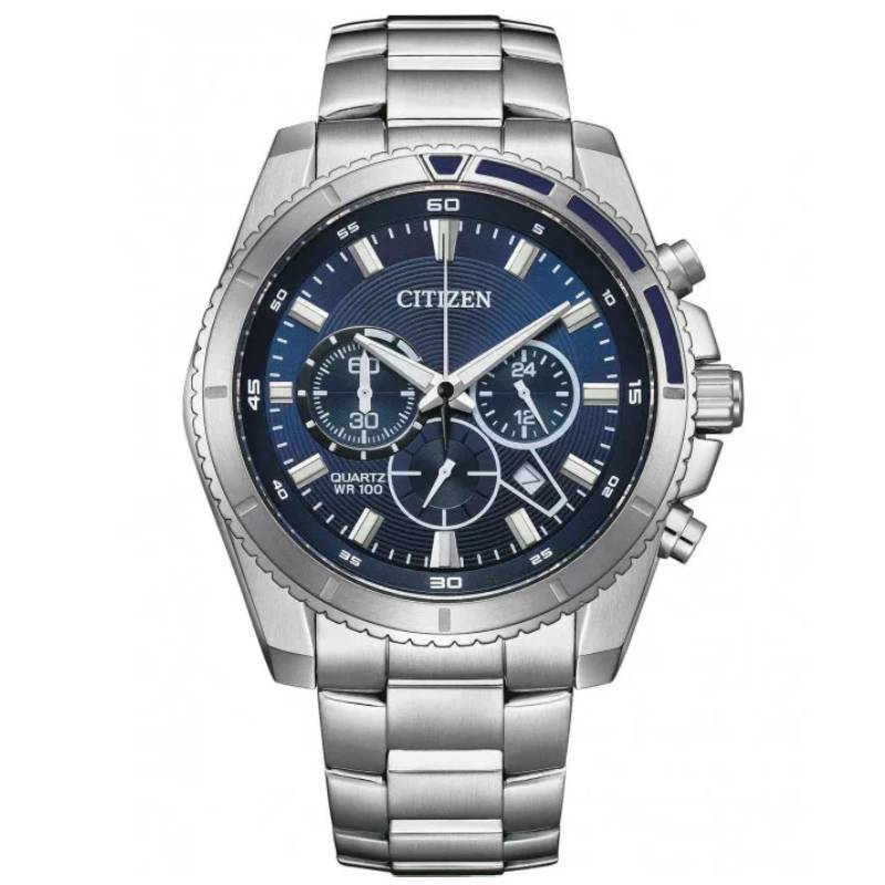 Ρολόι CITIZEN Chronograph Μπλε καντράν AN8201-57L