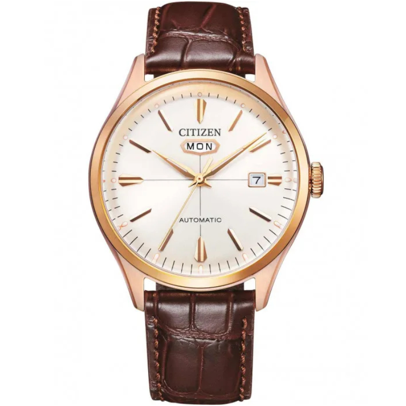 Ρολόι CITIZEN Αυτόματο Μπεζ καντράν NH8393-05AE