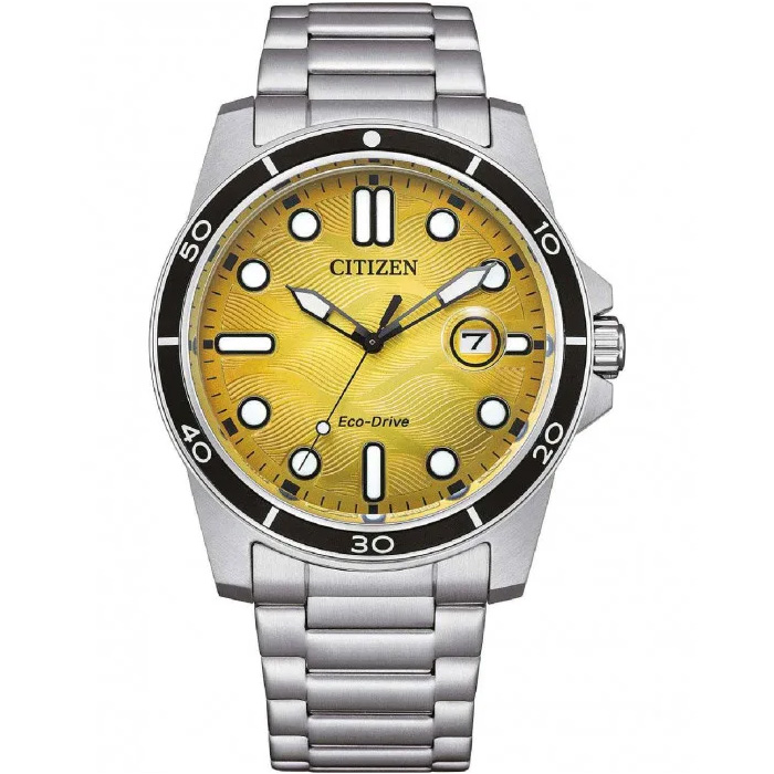 Ρολόι CITIZEN Eco-Drive Κίτρινο καντράν AW1816-89X