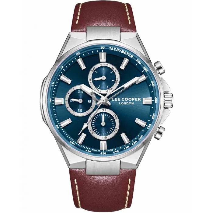 Ανδρικό Ρολόι Lee Cooper με Καφέ Δερμάτινο Λουράκι LC08223.392